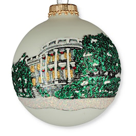 Laura Bush White House Limited Edition Glass Ornament