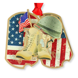 Americana Dog Tag Ornament