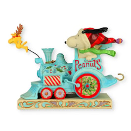 Snoopy Christmas Train Car Figurine by Jim Shore