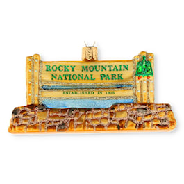 Rocky Mountain National Park Glass Ornament
