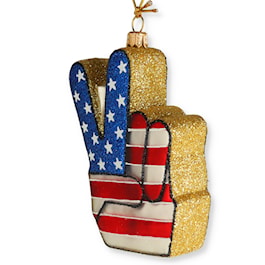 Peace Sign Glassblown Ornament