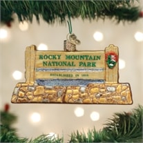 Rocky Mountain National Park Glass Ornament