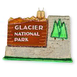 Glacier National Park Glass Ornament