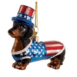250th Dachshund Noble Gems™ Glass Ornament