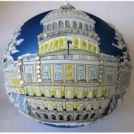 Jeweled 6" Capitol Ball Ornament