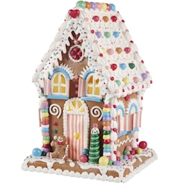 Large Lighted Gingerbread House