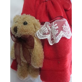 Doll Dressed in Red with Teddy