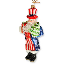 Uncle Sam Santa Ornament
