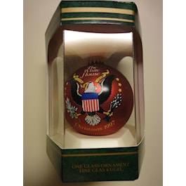 Great Seal on Red Glass Ball Ornament