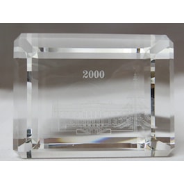 White House at Christmas Paperweight