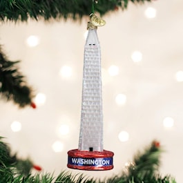 Washington Monument Glass Ornament
