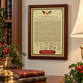 Declaration of Independence Plaque 9" x 12"