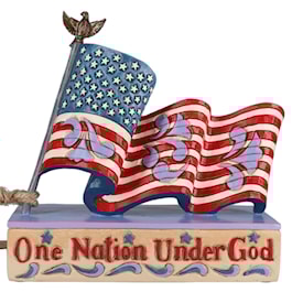 Patriotic One Nation Flag Figurine by Jim Shore
