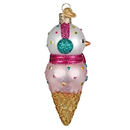 2026 Snowman Glass Ornament