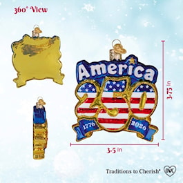 America 250 "Spirit of '76 to '26" Glass Ornament