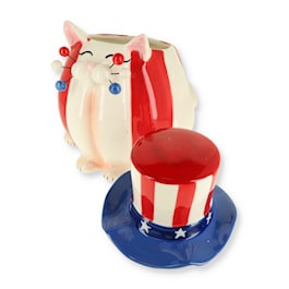 Whisker Patriotic Cat Jar