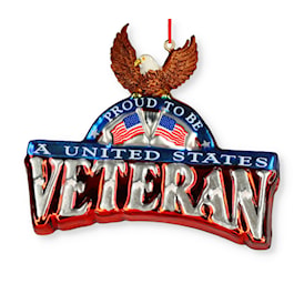 U.S. Veteran Plaque with Eagle Ornament