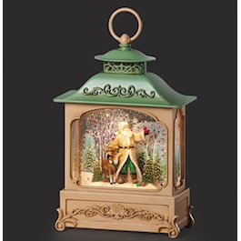 Confetti Lites Lighted Swirl Lantern with Santa and Reindeer