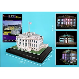 LED White House 3D Puzzle with Base and Lights