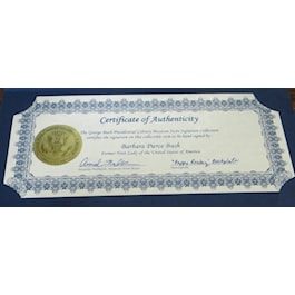 Bookplate, Signed by Barbara Bush