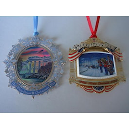 Set of 2010 and 2009 Official White House Ornaments