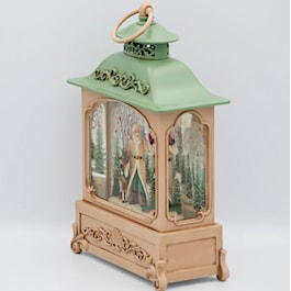 Confetti Lites Lighted Swirl Lantern with Santa and Reindeer