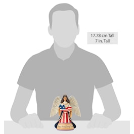 Patriotic Angel with Heart Figurine by Jim Shore