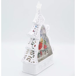 Confetti Lites Lighted Swirl Tree with Cardinal &amp; Birdhouse Scene