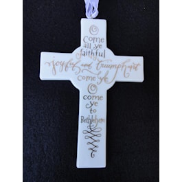 Come All Ye Faithful Cross Ornt