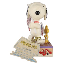 Snoopy Patriotic Glory March with Flags Figurine by Jim Shore