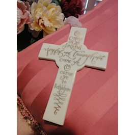 Come All Ye Faithful Cross Ornt
