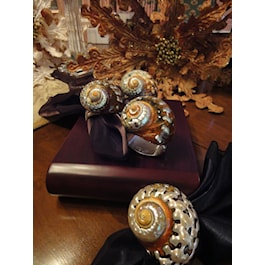 Shell Napkin Ring Holders, Set of 4