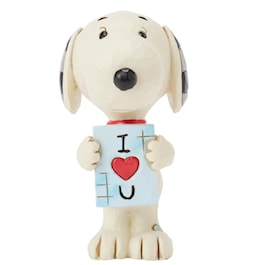 Snoopy I Love You Sign Mini Figurine by Jim Shore