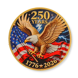 250th Anniversary American Flag Eagle Coin