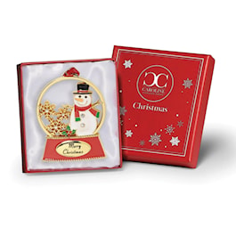 Snowman with Ribbon Ornament