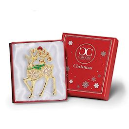 Reindeer with Ribbon Ornament