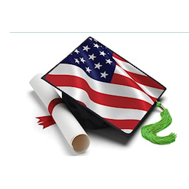 American Flag Tassel Topper for Graduation Cap