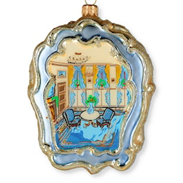 The Blue Room Glass Ornament