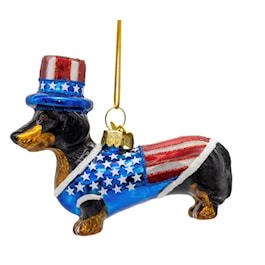 250th Dachshund Noble Gems™ Glass Ornament