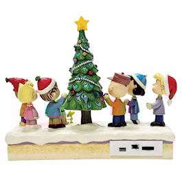 Peanuts Gang Decorating Tree Figurine
