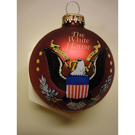 Great Seal on Red Glass Ball Ornament