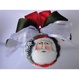 Ribboned Santa Ball