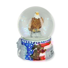 US Flag with Eagle Snow Globe