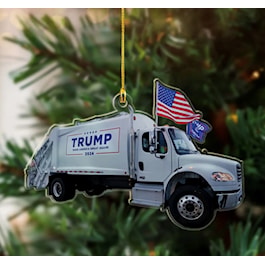 Trump  Make America Great Again 2024 Garbage Truck Ornament