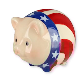 American Flag Piggy Bank