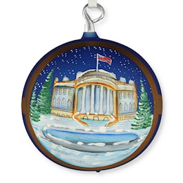 The White House South Portico Ball Glass Ornament