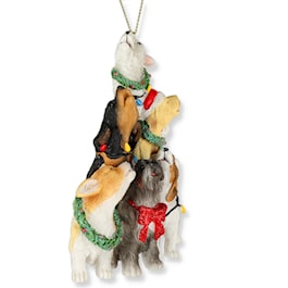 Holiday Howling Dogs Ornament