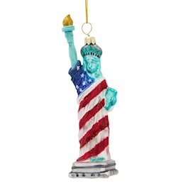 America 250th Statue Of Liberty Glass Ornament