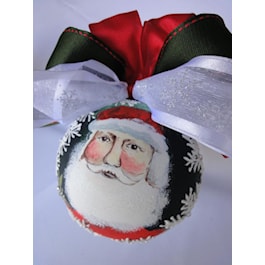 Ribboned Santa Ball