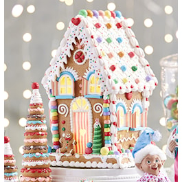 Large Lighted Gingerbread House